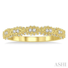 1/3 Ctw Marquise Lattice Round Cut Diamond Wedding Band in 14K Yellow Gold