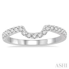1/3 Ctw Round Cut Diamond Wedding band in 14K White Gold