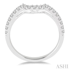 1/3 Ctw Round Cut Diamond Wedding band in 14K White Gold