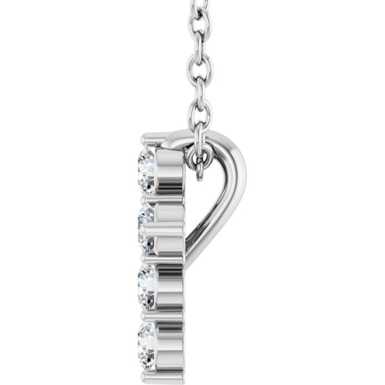 Sterling Silver 1/6 CTW Natural Diamond Cross 16-18" Necklace