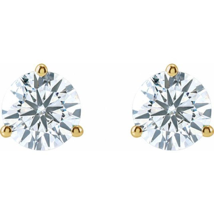 14K Yellow Gold 2 CTW Lab-Grown Diamond Stud Earrings