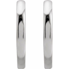 Sterling Silver Hinged 12.5 mm Hoop Earrings