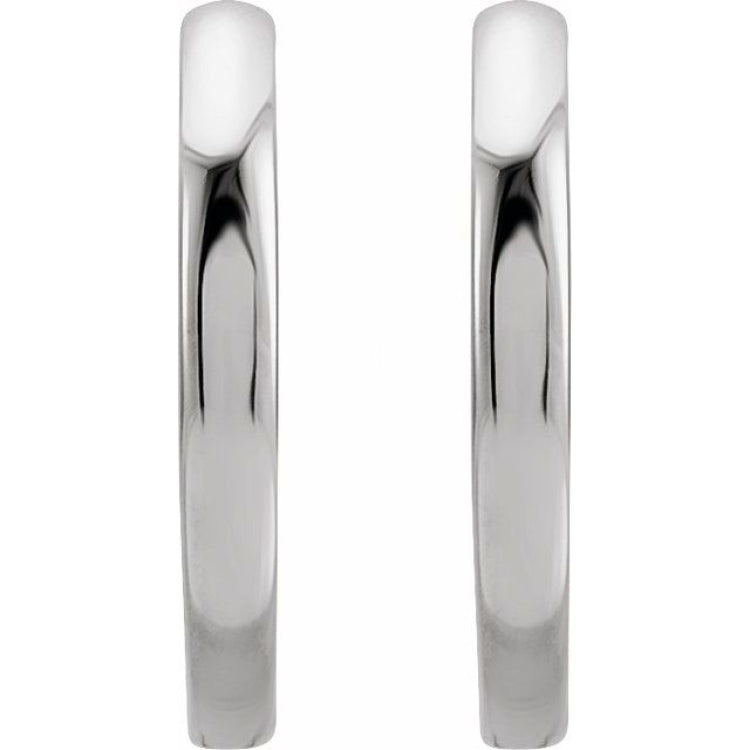 Sterling Silver Hinged 15 mm Hoop Earrings