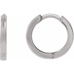 Sterling Silver Hinged 10 mm Hoop Earrings