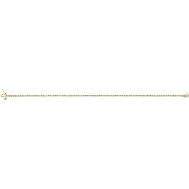 14K Yellow Gold 1 CTW Lab-Grown Diamond Line 7 1/4" Bracelet