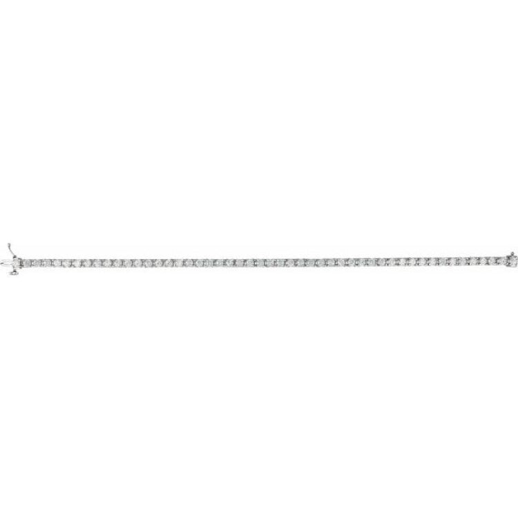 14K White Gold 4 CTW Lab-Grown Diamond Line 7 1/4" Bracelet