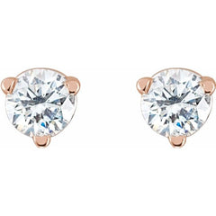 14K Rose Gold 1/5 CTW Natural Diamond Earrings
