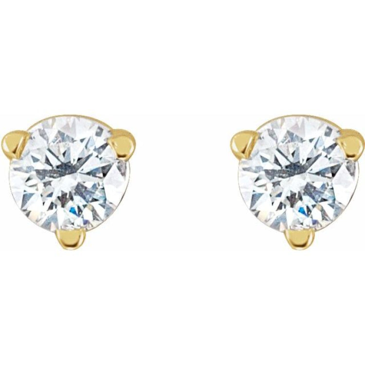14K Yellow Gold 1/5 CTW Natural Diamond Earrings