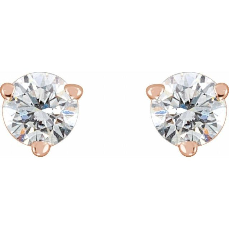 14K Rose Gold 1/4 CTW Natural Diamond Earrings