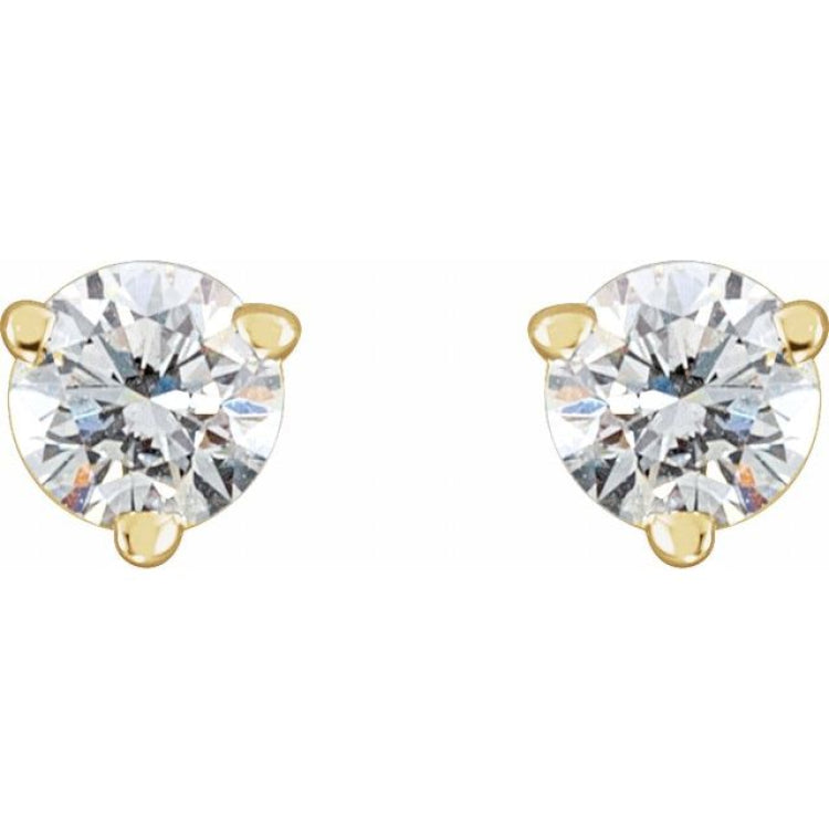 14K Yellow Gold 1/4 CTW Natural Diamond Earrings