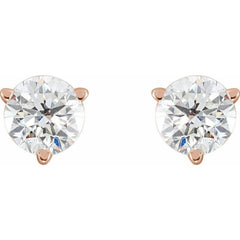 14K Rose Gold 3/4 CTW Natural Diamond Earrings