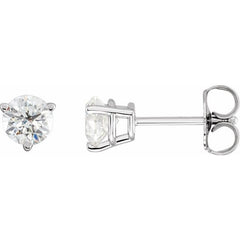 14K White Gold 3/4 CTW Natural Diamond Earrings