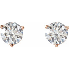 14K Rose Gold 1 CTW Natural Diamond Earrings