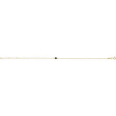 14K Yellow Gold Natural Blue Sapphire Bezel-Set Solitaire 6 1/2-7 1/2" Bracelet