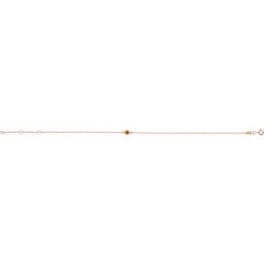 14K Rose Gold Natural Citrine Bezel-Set Solitaire 6 1/2-7 1/2" Bracelet