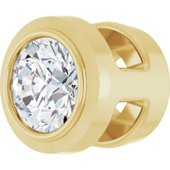 14K Yellow Gold .06 CT Natural Diamond Slide Pendant