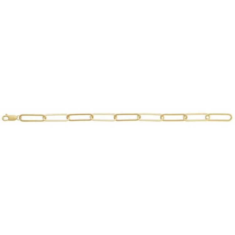 14K Yellow Gold-Filled 6.2 mm Paperclip-Style 7" Chain