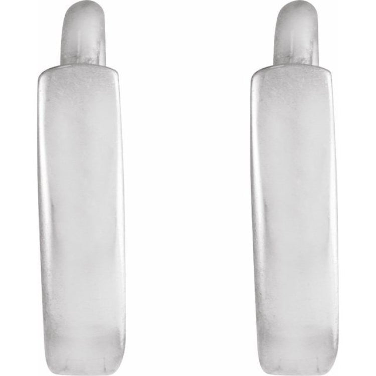 Sterling Silver Hinged 8 mm Hoop Earrings