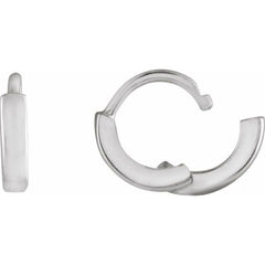 Sterling Silver Hinged 8 mm Hoop Earrings
