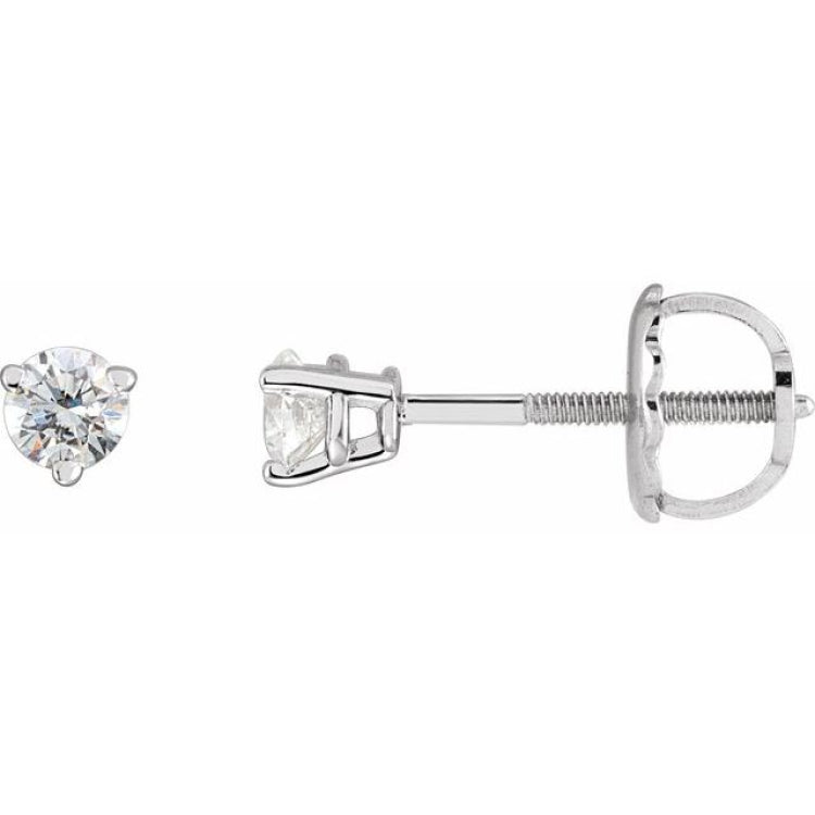Platinum 1/5 CTW Natural Diamond Earrings