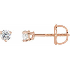 14K Rose Gold .03 CTW Natural Diamond Earrings