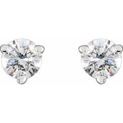 Sterling Silver 1/8 CTW Natural Diamond  Earrings