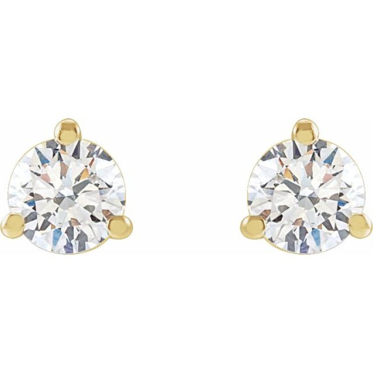 14K Yellow Gold 1/8 CTW Lab-Grown Diamond Stud Earrings