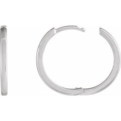 Sterling Silver Hinged 18 mm Hoop Earrings