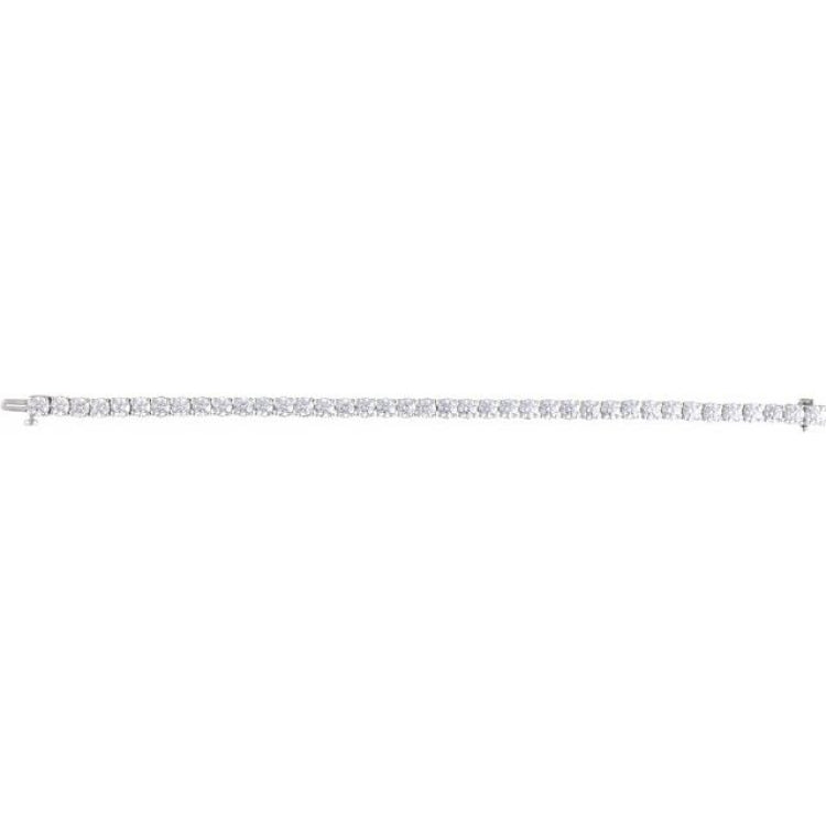 14K White Gold 12 CTW Lab-Grown Diamond Line 7" Bracelet