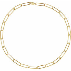14K Yellow Gold-Filled 6.2 mm Paperclip-Style 20" Chain