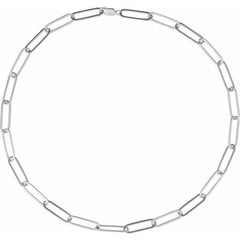 Sterling Silver 6.2 mm Paperclip-Style 20" Chain