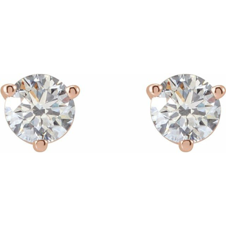 14K Rose Gold 1/2 CTW Lab-Grown Diamond Earrings