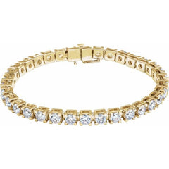 14K Yellow Gold 10 CTW Lab-Grown Diamond Line 7 1/4" Bracelet