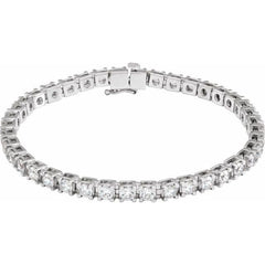 14K White Gold 6 CTW Lab-Grown Diamond Line 7 1/4" Bracelet
