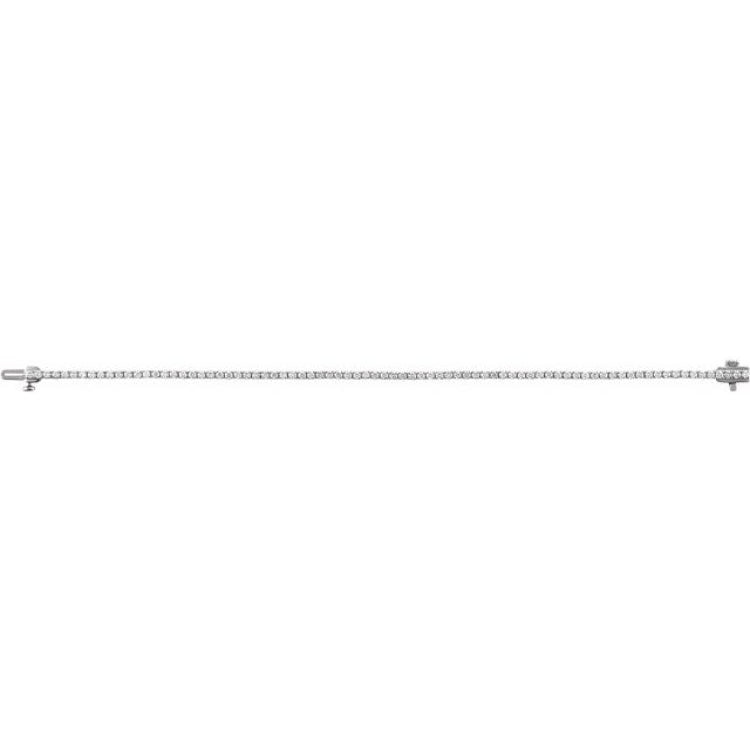 14K White Gold 2 CTW Lab-Grown Diamond Line 7" Bracelet