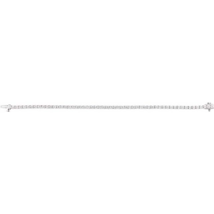 14K White Gold 5 CTW Lab-Grown Diamond Line 7" Bracelet