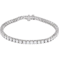 14K White Gold 6 CTW Lab-Grown Diamond Line 7" Bracelet