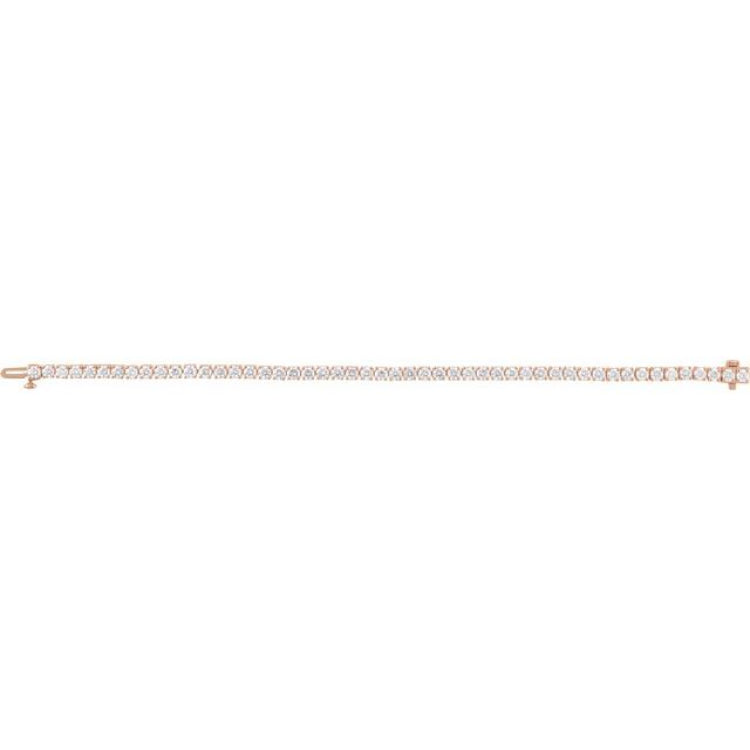 14K Rose Gold 6 CTW Lab-Grown Diamond Line 7" Bracelet