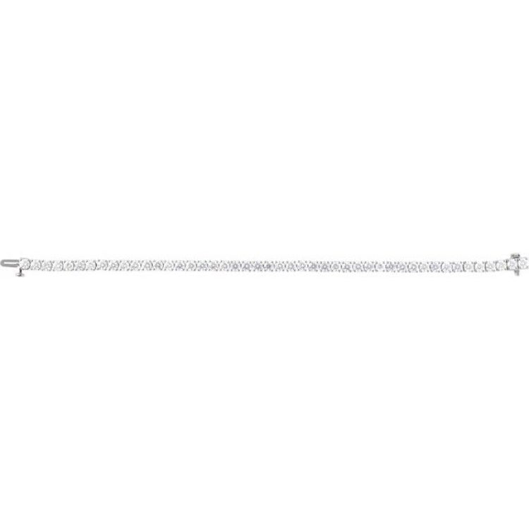 14K White Gold 8 CTW Lab-Grown Diamond Line 7" Bracelet