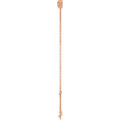 14K Rose Gold Natural Citrine 6 1/2-7 1/2" Bracelet