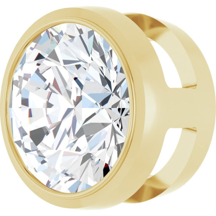 14K Yellow Gold 1 CT Natural Diamond Slide Pendant