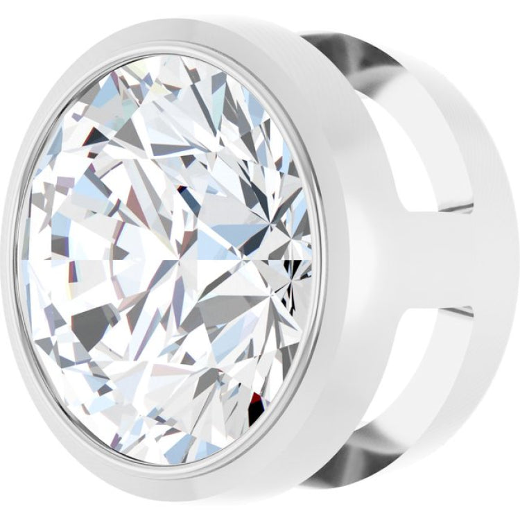Platinum 1 CT Natural Diamond Slide Pendant