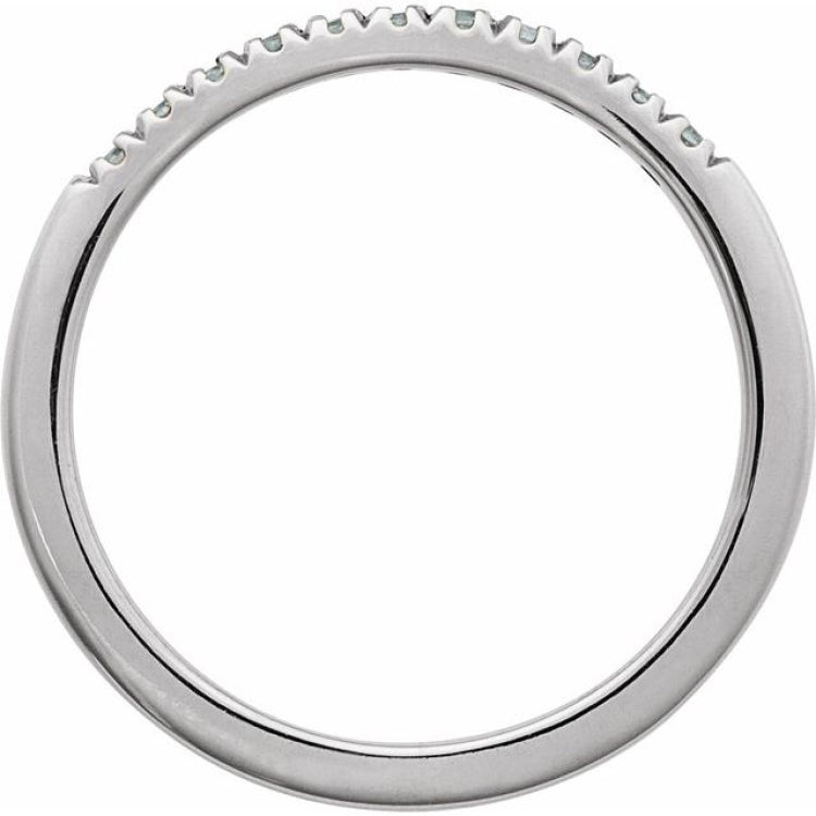 Sterling Silver Natural Aquamarine Stackable Ring