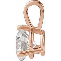 14K Rose Gold Lab-Grown Moissanite Pendant