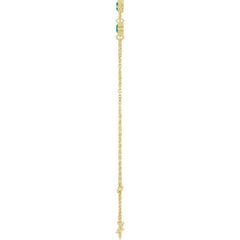 14K Yellow Gold Natural Emerald Bezel-Set 3-Stone 6 1/2-7 1/2" Bracelet