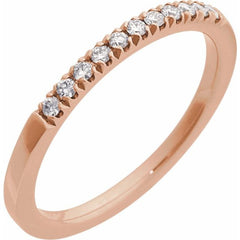 14K Rose Gold 1/6 CTW Natural Diamond Stackable Ring