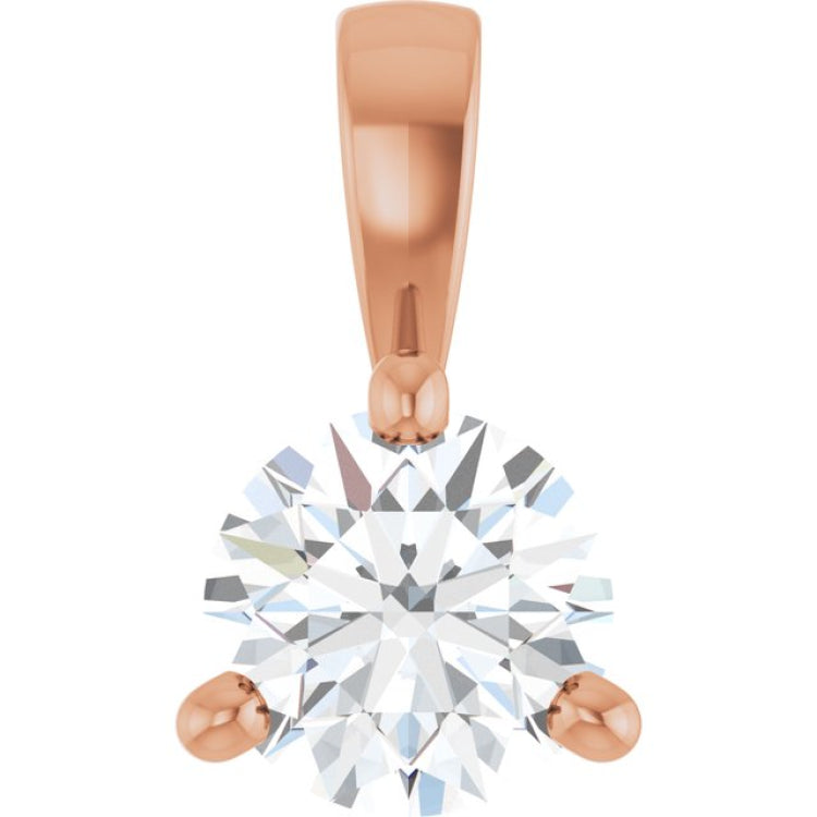 14K Rose Gold 1/4 CTW Natural Diamond Pendant