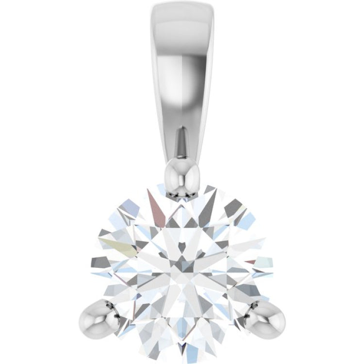 14K White Gold 1/4 CTW Natural Diamond Pendant