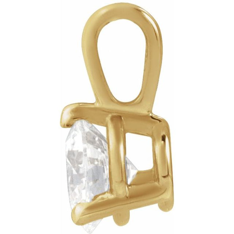 14K Yellow Gold 1/3 CTW Natural Diamond Pendant