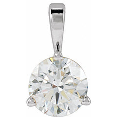 Sterling Silver 5/8 CTW Natural Diamond Pendant